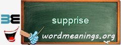 WordMeaning blackboard for supprise